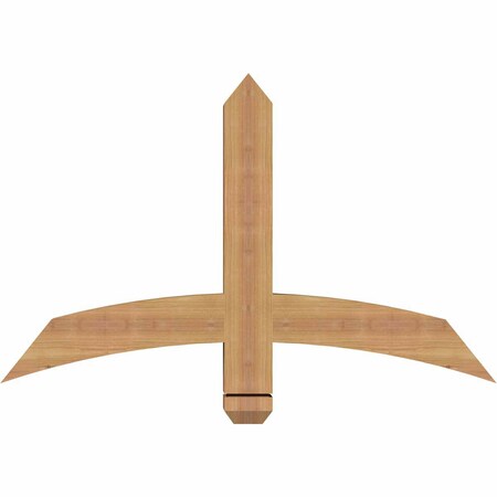 Ekena Millwork Bellingham Timber Gable Bracket, Western Red Cedar, 36"W x 23"H x 3 1/2"D x 3 1/2"F, 15/12 Pitch GBW036X23X0404BEL00SWR